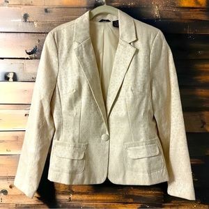 Mossimo Cream Brocaded Blazer size 12